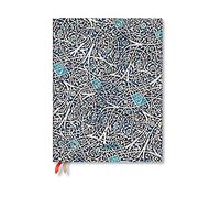 Granada Turquoise (Moorish Mosaic) Ultra Vertical 12-month Dayplanner 2024 (Elastic Band Closure)