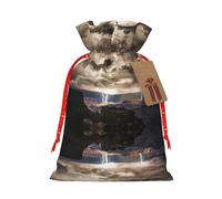 Grand Canyon Dark Cloud - Bolsa resistente con cordón, perfecta para regalos, viajes y uso diario con etiquetas de regalo Kraft