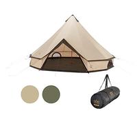 Grand Canyon Indiana 10 - Carpa Redonda para 10 Personas | Carpa Familiar, Carpa para Grupos, Carpa piramidal, Tipi | Mojave Desert (Beige)