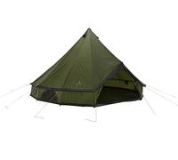 Grand Canyon Indiana 10 Tienda Redonda, Tienda de Grupo XXL Ø 5 m, Impermeable y Resistente al Viento, Estilo Tipi para Camping y Outdoor, Montaje Rápido con Poste Central, Verde Oliva