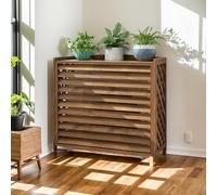 Grande Cubre Aire Acondicionado Madera Exterior Funda Aire Acondicionado Anticorrosión Cubierta Aire Acondicionado Exterior Valla Madera Balcon Estanterias Decorativas Plantas Exterior(100x44x93cm)
