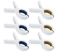 Grandes Playa Toalla Clips, 6 Piezas Pinzas de Toalla de Playa, Pinza de la Ropa Plástico, Resistentes al Viento, Resistente Clips para la Ropa Pesada y el Lavarse