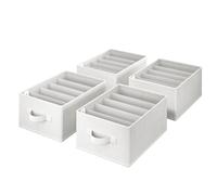 GRANNY SAYS Organizadores de Armarios, Pack de 4 Cajas Para Ropa, Cajones, Camisetas y Pantalones - Blanco