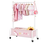 GRANNY SAYS Perchero para Ropa de Niños, Burro Ropa Infantil con Ruedas, Perchero Independiente para Ropa de Niños para la Habitación de los Niños, Rosa