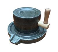 Grano de piedra, molinillo manual, herramienta de molienda de manivela con núcleo de piedra natural para harina, café, pimienta, sal y frutos secos, construcción pesada para un funcionamiento suave