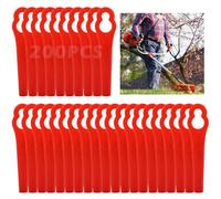 Grantop Juego de 200 cuchillas de repuesto, cuchillas de repuesto de plástico, cortacésped, accesorios para cuchillos de plástico, cortacéspedes inalámbricos..