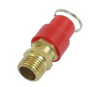 Graootoly Válvula de alivio de presión 1/4 PT válvula de compresión de aire rojo + dorado