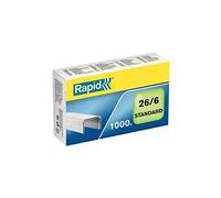 GRAPA 26/6 MM RAPID 1.000 UDS, ACERO GALVANIZADO 24861