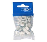 GRAPA BLANCA CABLE MANGUERA TUBULAR 2x1,5mm N°7 (BLISTER 20 unid.) EDM