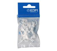 GRAPA BLANCA CABLE MANGUERA TUBULAR 2x2,5mm N°8 (BLISTER 15 unid.) EDM