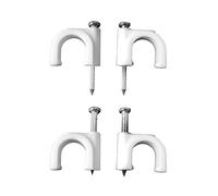 GRAPA BLANCA PARA CABLE MANGUERA TUBULAR 2x1mm N°6 (CAJA 100 unid.)