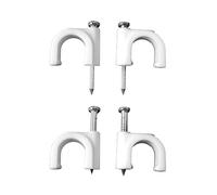 GRAPA BLANCA PARA CABLE MANGUERA TUBULAR 2x4mm N°9 (CAJA 100 unid.)
