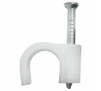 Grapa - grapas de 5 mm para cable mangera, paquete de 100 unidades, ideales para fijar cables en instalaciones eléctricas.