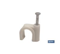Grapa plastica cable redondo 12mm caja 200 unid.