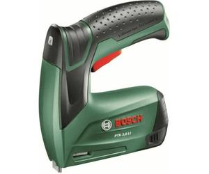 Grapadora eléctrica Bosch PTK 3.6 LI, para grapas, con una longitud de grapa de 8 mm, incluye batería de iones de litio y cargador