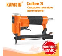 Grapadora Neumática para Tapicería KAMSIN KN8016, 21GA, Tipo 80, Corona de 1/2, Grapadora Neumática para Muebles, Pistola de Grapas de Alambre Fino