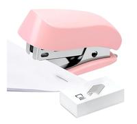 Grapadora pequeña portátil linda herramienta de encuadernación de papel | Mini engrapadora de escritorio con grapa, escuela, aula, escritorio, hogar, oficina, viajes, al aire libre, oficina en casa