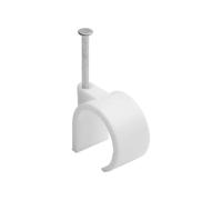 Grapas Para Cable Ø 20 A 25 Mm Blanco Bolsa De 50