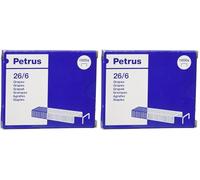 Grapas petrus nº 26/6 galvanizada caja de 1000 unidades (Paquete de 2)