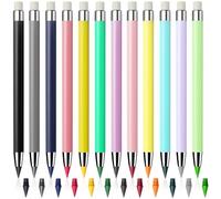 Graplan 12 lápices eternos con goma de borrar, lápices mágicos Swify, escritura ilimitada, lápices sin tinta para adultos, estudiantes, artistas, pintura, suministros de oficina para el hogar y la