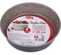 Graziano, Bandeja redonda, fabricada íntegramente en aluminio y dotada de 7 capas de revestimiento antiadherente y antiarañazos, ideal para hacer panes de España y mucho más, sin PFOA, diámetro de 20