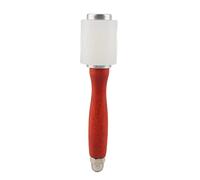 Grcfumo Martillo perforador para artesanía en cuero, cabeza de nailon duradera con equilibrio de acero, mango de madera ergonómico de 360g para tratamiento de cuero