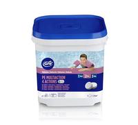 GRE 76006NB -Tabletas de Cloro Multifunción 4 Acciones: Desinfección, Antialgas, Floculante y Estabilizador. Tratamiento y Limpieza Integral de Piscinas. Tabletas 250 gr, 5 kg