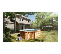 Gre Accessories Revestimiento De Piscina De Madera Canelle 2 Oval