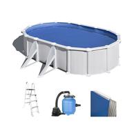 Gre Atlantis Ovalada 610x375x120cm - Piscina desmontable de acero - Filtro Aqualoon