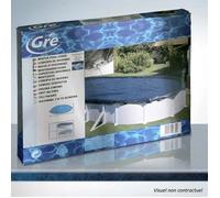 Gre Cubierta de invierno para piscina elevada ovalada 6,10 x 3,75 m - Negro