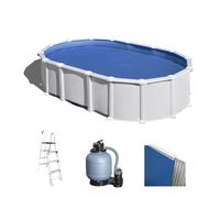 Gre Haiti Ovalada 610x375x132 cm - Piscina desmontable - Postes enterrados