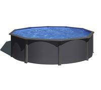 Gre Piscina de Acero Redonda Louko Grafito con filtro arena 350x120 cm