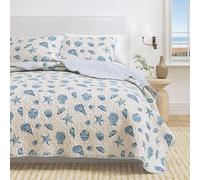 Great Bay Home Juego de Ropa de Cama King Coastal de Verano con Fundas de Almohada, Juego de Colcha Reversible de 3 Piezas para Todas Las Estaciones, Colcha Acolchada náutica Ligera, colección Bali,