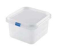 Great Plastic Contendedor de Alimentos/Fiambrera Cuadrado con Capacidad de 1,9 litros, Blanco, 17.6 x 16.2 x 10 cm