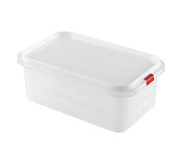 Great Plastic Contendedor de Alimentos/Fiambrera Rectangular con Capacidad de 3 litros, Blanco, 26.5 x 16.2 x 10 cm