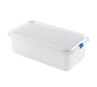 Great Plastic Contendedor de Alimentos/Fiambrera Rectangular con Capacidad de 4,3 litros, Blanco, 32.5 x 17.6 x 10 cm