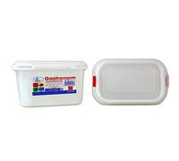 GREAT PLASTIC S.L. Contendedor de Alimentos/Fiambrera Rectangular con Capacidad de 1,1 litros, Blanco, 17,6x10,8x10
