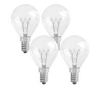 greate 4x bombilla horno 40W 300 grados - Bombilla para horno E14 230V - Bombilla microondas para lampara de sal, frigorifico y más - Bombilla incandescente con 400 lúmenes & 2700K blanco cálido