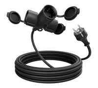 greate alargador electrico 5 Metros de 3 Tomas - Alargadera Impermeable IP44 para Áreas Exteriores - Cable electrico 3500W - Extension Lead, alargador Enchufe, alargo Enchufe, alargadores enchufes