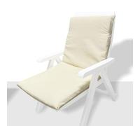 GREATOYAR Cojín Tumbona, Colchoneta Tumbona Acolchada, Cojín Acolchado de Fibra, con Goma y Correas de Sujeción, Tela Polyester, para Exteriores Terraza Jardín Viaje Playa, 180x55x8cm, Beige
