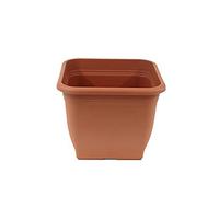 greemotion plantador de terracota Pia - Tiesto 33x33cm - macetas 14,5L angular - de plástico resistente a los UV Planter - plantador de las heladas - Sembradora con orificios inferiores - Ac