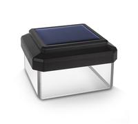 Green Blue GB Lámpara Solar para Valla, Aplique de Jardín, Lámpara para Poste LED (1, 80x80mm)