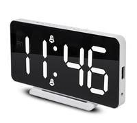 Green Blue GB383 Reloj Digital con Alarma y Función Termómetro, Blanco