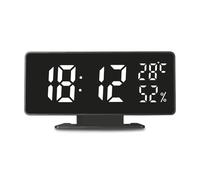 Green Blue GB395 Reloj Despertador Digital con Función de Termómetro e Higrómetro, 3 Alarmas/Función de Repetición, Reloj Digital con Indicador de Temperatura y de Humedad