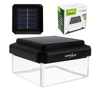 Green Blue Lámpara LED solar para poste con sensor crepuscular, luz blanca cálida 3200 K | cubierta en forma de sobre | el producto no requiere etiqueta energética (81 x 81 x 60 mm, GB127 WW)