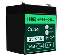 Green Cell AGM Battery Lead Acid 12V 5.3Ah Maintenance Free for alarm and - Battery - Mignon (AA)