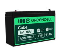 Green Cell AGM40 - 6 V - 1 pieza(s) - Negro - 15 Ah - 1,8 kg - 151 mm