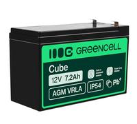Green Cell Batería AGM VRLA 12V 7.2Ah - Batería sellada sin Mantenimiento para Sistemas de Alarma, UPS y Dispositivos electrónicos - Alta Durabilidad y Rendimiento confiable