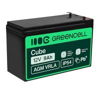 Green Cell Batería AGM VRLA 12V 9Ah - Batería sellada sin Mantenimiento para Sistemas de Alarma, UPS y Dispositivos electrónicos - Alta Durabilidad y Rendimiento confiable