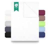 GREEN MARK Textilien sábana Plana 100% algodón - Sábana clásica sin elástico, Suave para la Piel, fácil de cuidar, Lavable a Alta Temperatura - Blanco - 180x275 cm